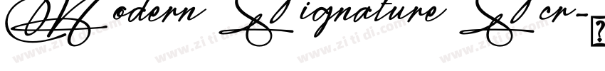 Modern Signature Scr字体转换